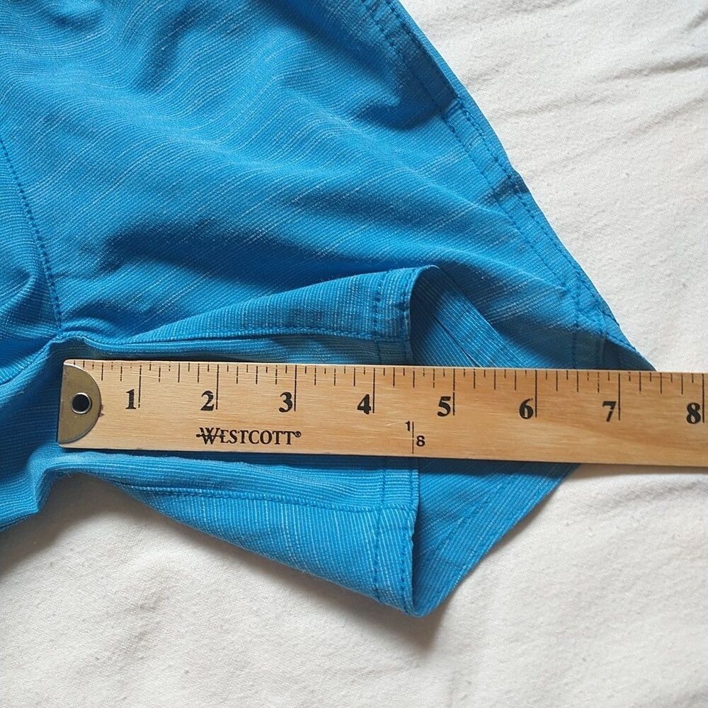Hanna Andersson Swim Shorts 100 cm US 4 Blue Striped Pockets Drawstring Unlined - Picture 10 of 10